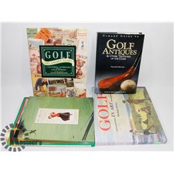 FIVE FULLY ILLUSTRATED BOOKS ON GOLF HISTORY & ART