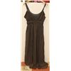 Image 1 : SIZE LARGE BROWN-GREY CHIFFON SUMMER DRESS FLOOR