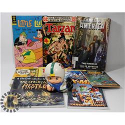 BOX OF VINTAGE COMICS INCL CAPTAIN AMERICA, XMEN,