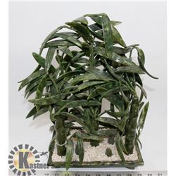 VINTAGE GREEN BAMBOO SCULPTURE