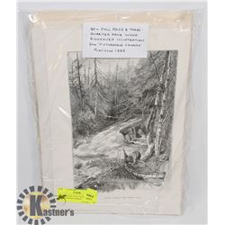 GROUP OF 80+ FULL PAGE & THREE QUARTER PAGE WOOD