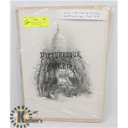 GROUP OF 98 STEEL & FULL PAGE WOOD ENGRAVINGS FROM