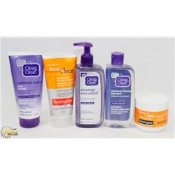 BAG OF ACNE CLEANSERS AND MORE