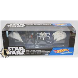 HOTWHEELS STAR WARS HERO & VILLAIN STARSHIP 4PACK.