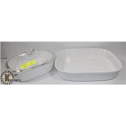 SET OF CORNINGWARE CASSEROLE DISHES