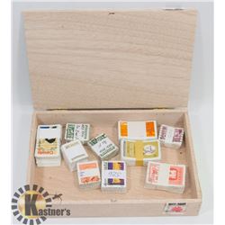 CIGAR BOX FILLED WITH 10X100 LOT BUNDLED &