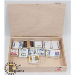 CIGAR BOX FILLED WITH A 10X100 LOT BUNDLED &