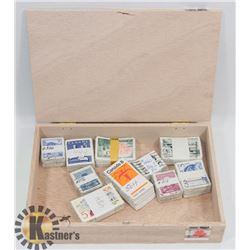 CIGAR BOX FILLED WITH 10X100 LOT BUNDLED &