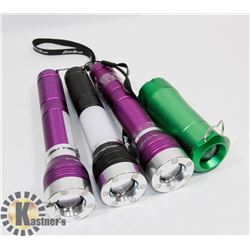 LOT OF 4 EDDIE BAUER ALUMINUM FLASHLIGHTS