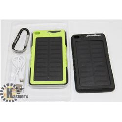 LOT OF 2 EDDIE BAUER SOLAR POWER BANKS 6000MAH