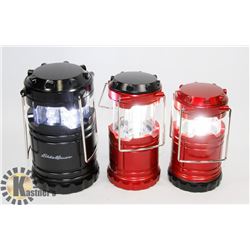 LOT OF 3 EDDIE BAUER 100 LUMEN CAMPING LANTERNS