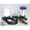 Image 1 : FLAT OF 3 EDDIE BAUER LANTERNS AND LED HEAD