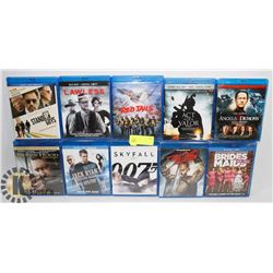 LOT OF 10 BLURAY MOVIES