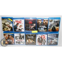 LOT OF 10 BLURAY MOVIES