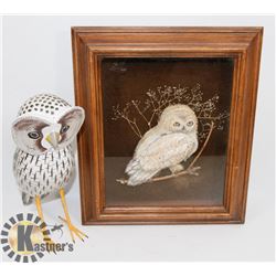 FLAT OF OWL DECOR. COLLECTIBLES