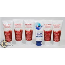 BAG OF ASSORTED TOOTHPASTE