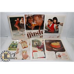 10PC VINTAGE MAGAZINE ADVERTISING.