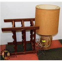 DÉCOR WINE JUG LAMP 24"H WITH WINE RACK
