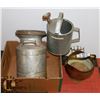 Image 1 : ESTATE BOX WITH CREAM CAN, WATERING CAN, AND