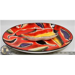 NEW HOT CHILI PEPPER CHIP N DIP SET