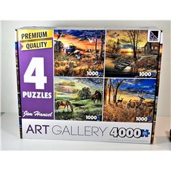 4)  LOT OF 4 FACTORY SEALED PUZZLES