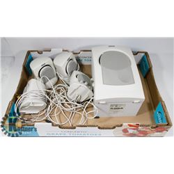 LOT OF 4 ALTEC LANSING SPEAKERS & SUBWOOFER