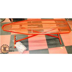 IRONING BOARD WITH VINTAGE TRAVEL IRON IN