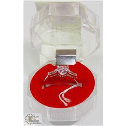 #38-PINK CZ GEMSTONE RING