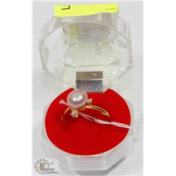 #80-FRESH WATER PEARL LAVENDER  RING