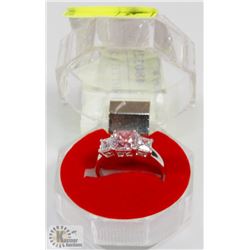 #49-PINK & WHITE CZ RING