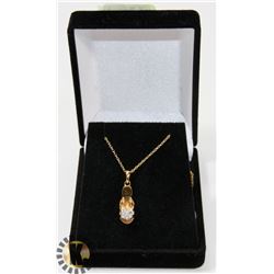 #21-CUBIC ZIRCONIA PENDANT NECKLACE