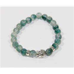 #12-GREEN FLUORITE BEAD BRACELET