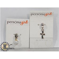 2 NEW PERSONA GIRL .925 STERLING SILVER PANDORA
