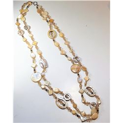 18)  DOUBLE STRAND CHAMPAGNE CRYSTAL