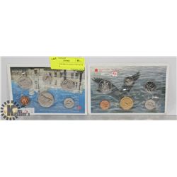LOT OF 2 UNCIRCULATED COIN SETS , 1980, 1988