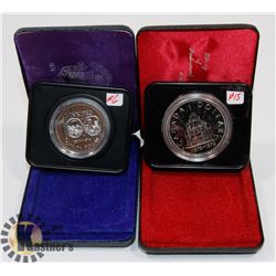 LOT OF 2 CANADA $1 COINS, 1974 WINNIPEG, 1976