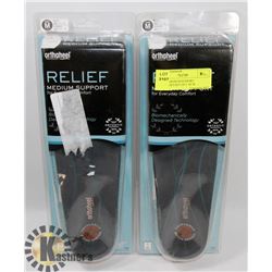 RELIEF MEDIUM SUPPORT ORTHOTICS SET OF 2  SZ M