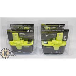 CASE OF 4 POWER IT 18V REPLACEMENT BATTERIES