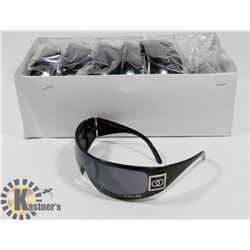 CASE OF BLACK CHANEL STYLE SUNGLASSES