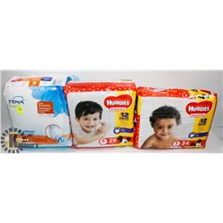 BUNDLE OF HUGGIES AND TENA