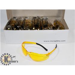 BOX OF 12 YELLOW SAFETY GLASSES