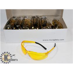 BOX OF 12 YELLOW SAFETY GLASSES