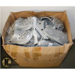 BOX OF GREY SANDALS