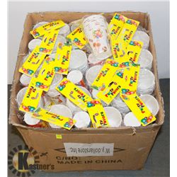 BOX OF KIDS PARTY CUPS