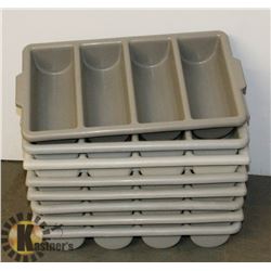 LOT OF 8 CUTLERY TRAYS