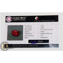 #43-RED RUBY GEMSTONE  6.40CT