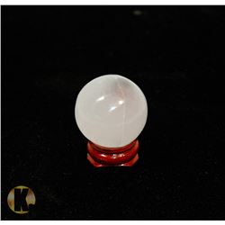 #51-NATURAL SELENITE HEALING  SPHERE BALL