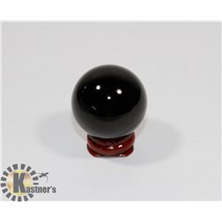 #53-NATURAL BLACK OBSIDIAN HEALING SPHERE BALL