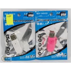 LOT OF TWO NEW! ALL IN ONE CARD READERS