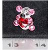 Image 1 : SWAROVSKI CRYSTAL PINK TEDDY BEAR WITH HEART